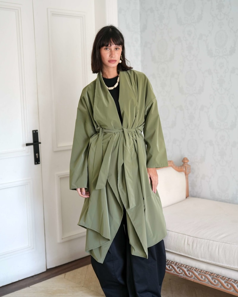 Waterproof coat-olive green