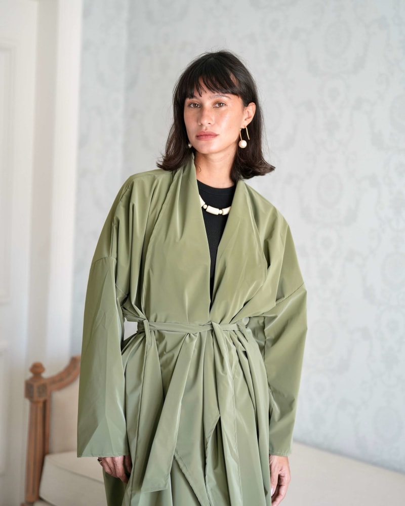 Waterproof coat-olive green