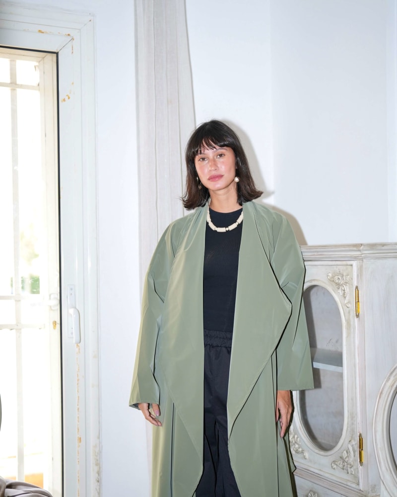 Waterproof coat-olive green