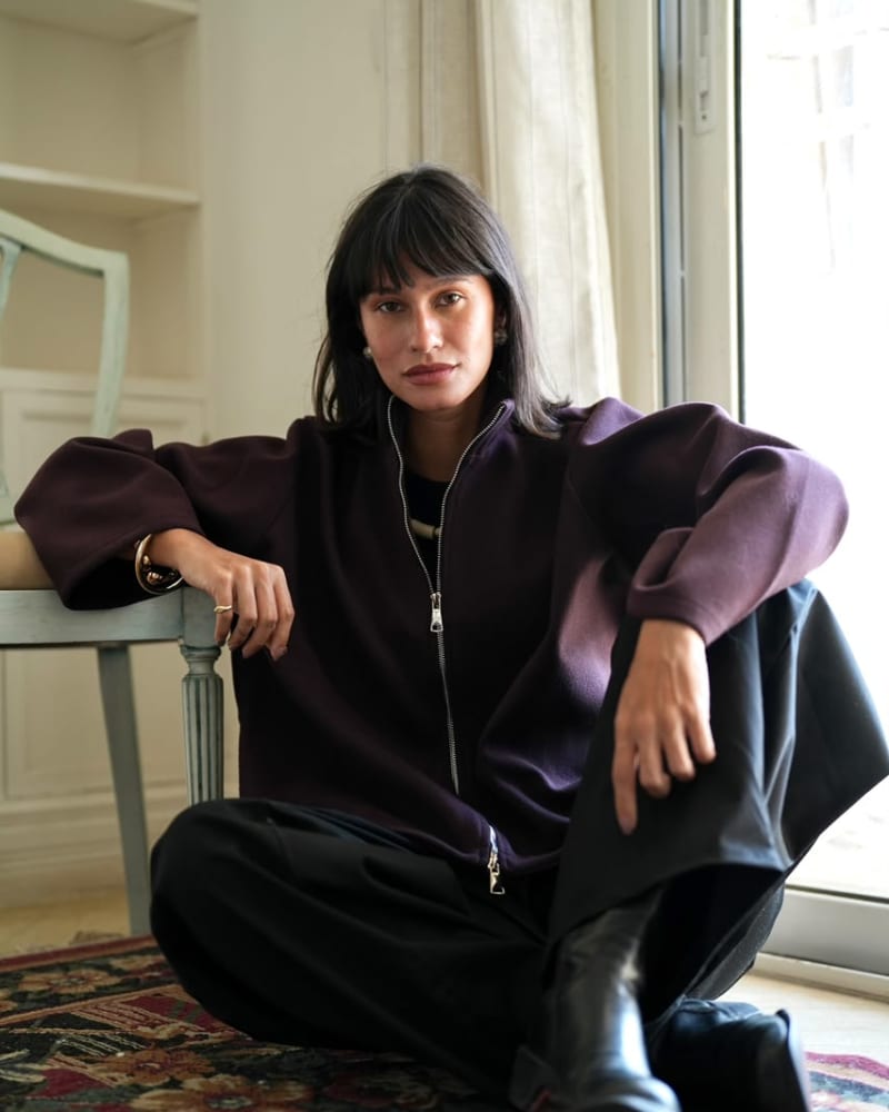 Zip up jacket-plum