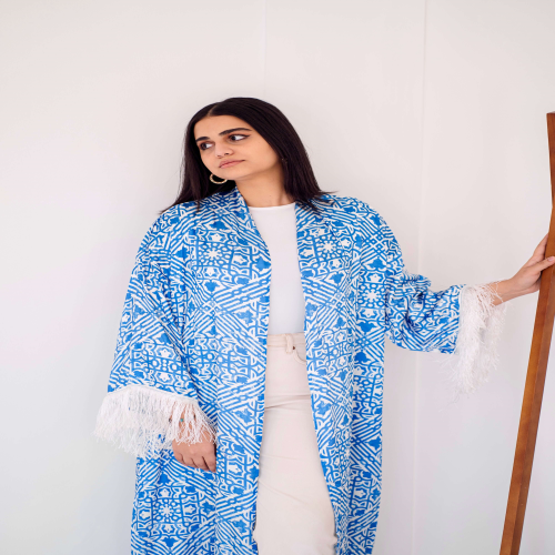 Dahlia kimono in blue