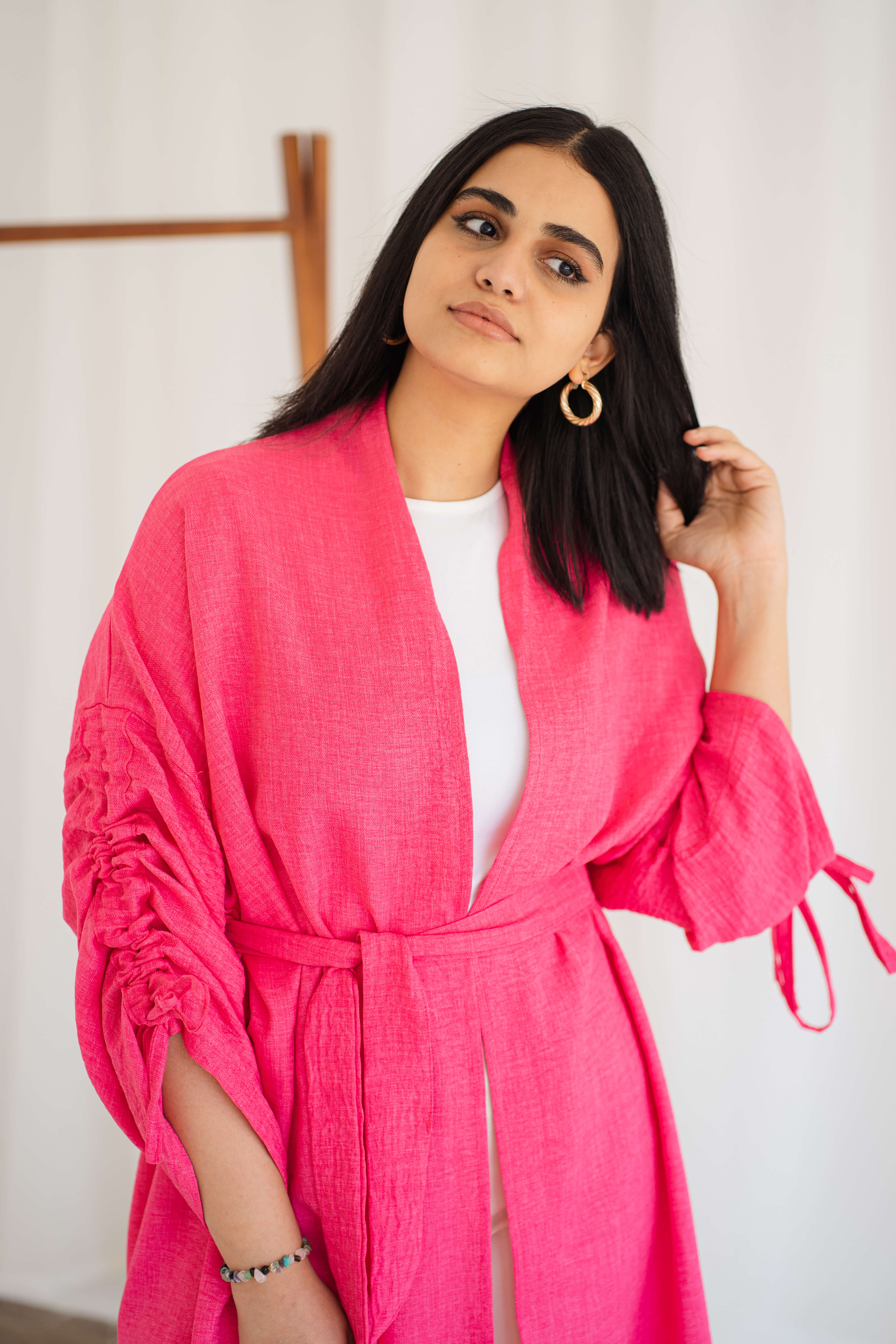 Maria cardigan in hot pink Image