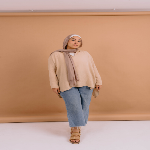 Ellen top in beige 