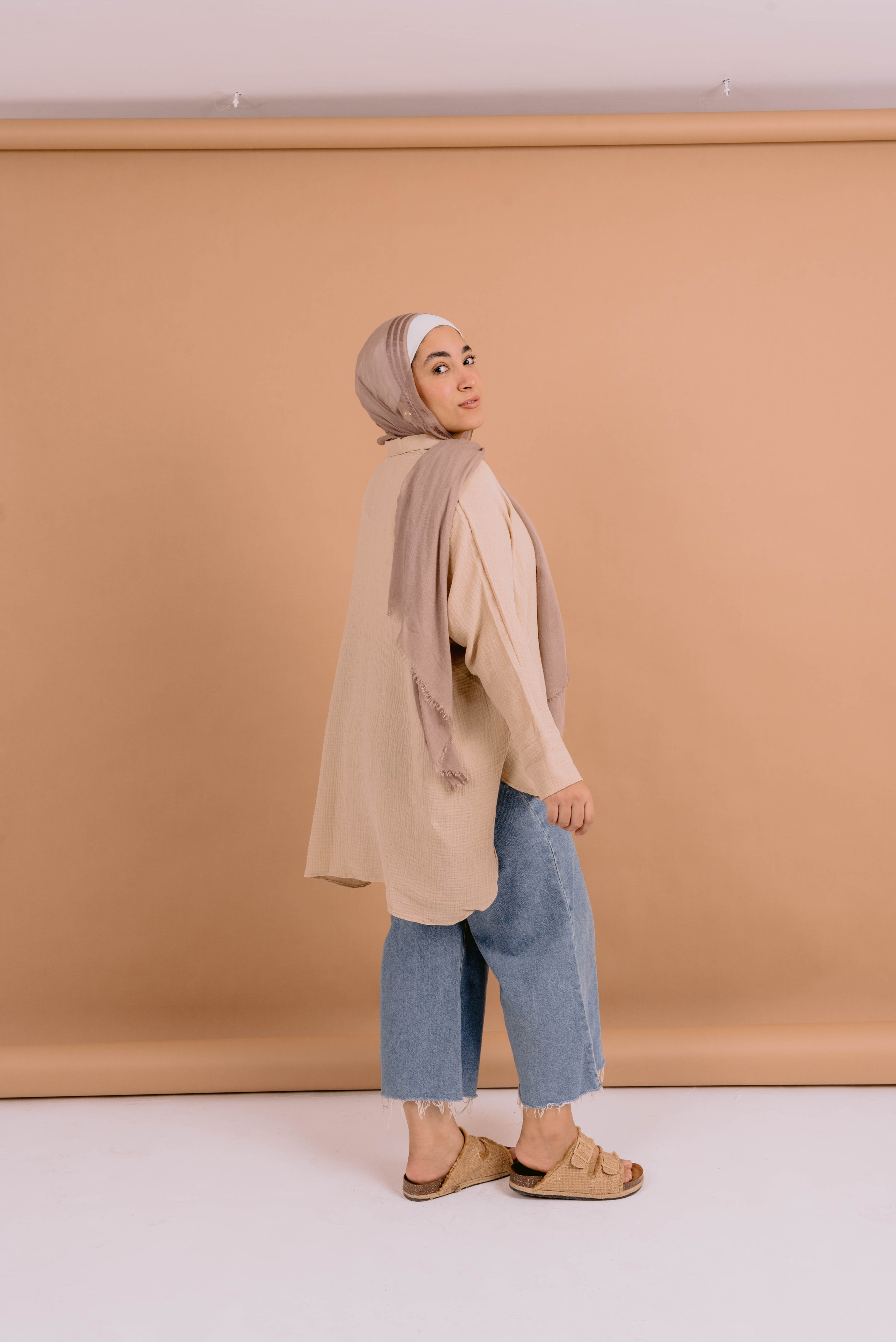 Ellen top in beige  Image