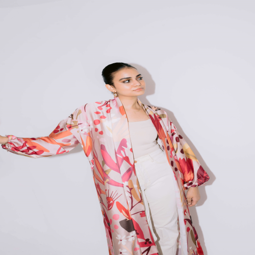 Gardenia silk kimono