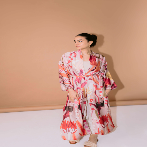 Gardenia silk kimono