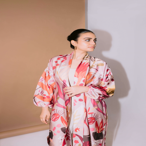 Gardenia silk kimono