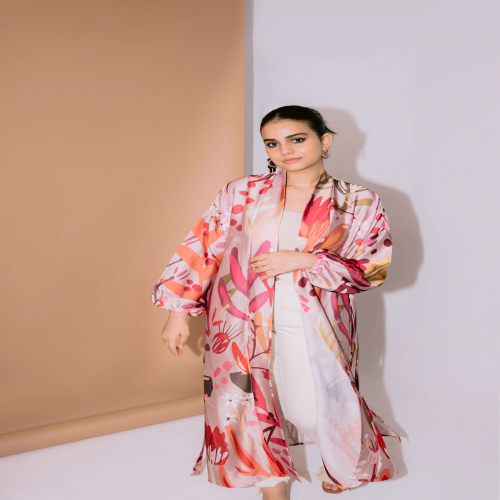 Gardenia silk kimono