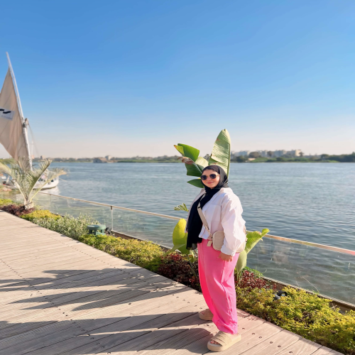 Pure linen pants in pink