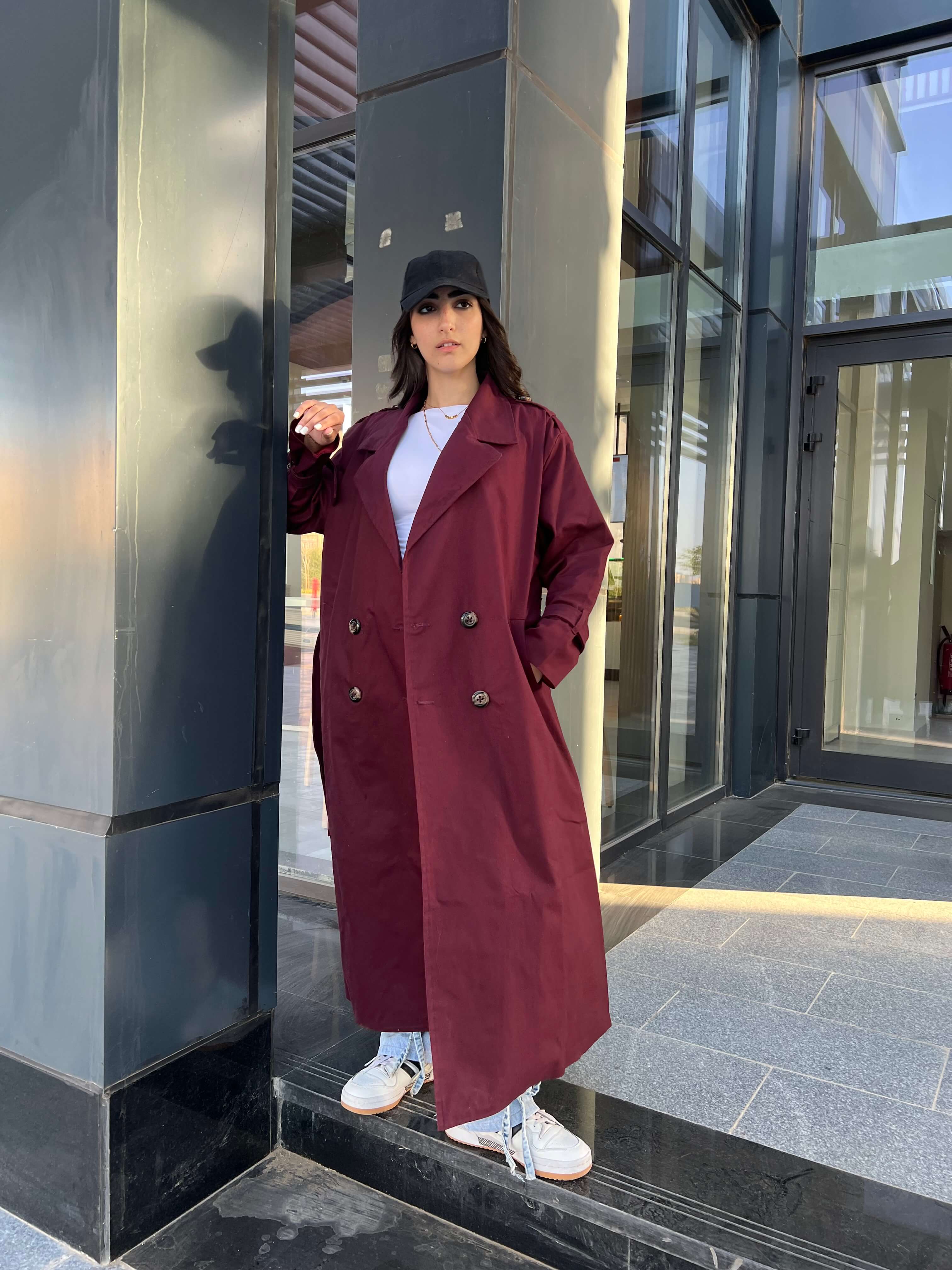 Trench coat in burgundy  Image