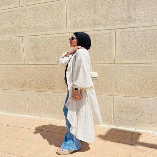 Flowy cardigan in beige 