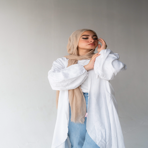 Flowy cardigan in white 