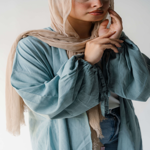 Flowy cardigan in baby blue 