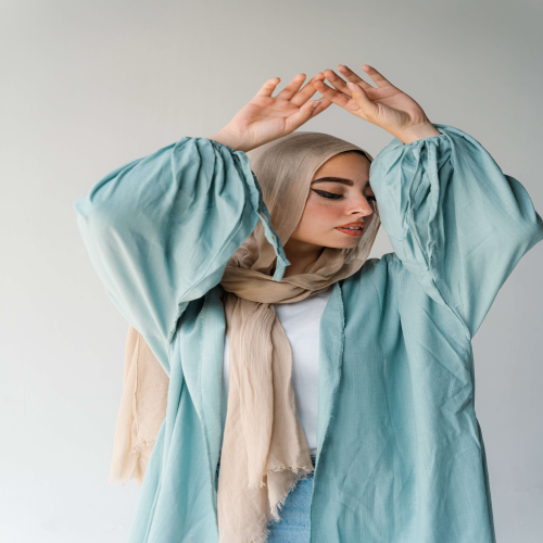 Flowy cardigan in baby blue 